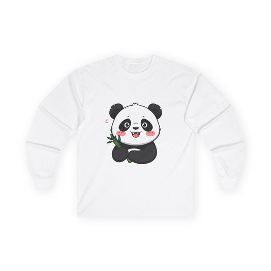 Long Sleeve Tee - Love at First Bite Panda Design