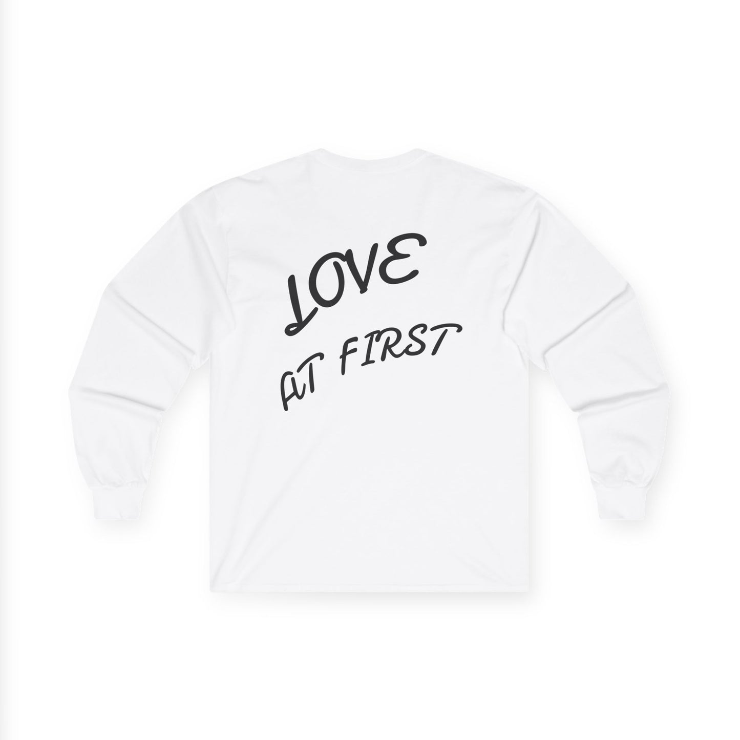Cotton Long Sleeve Tee - Vampire Panda Love at First Sight Design