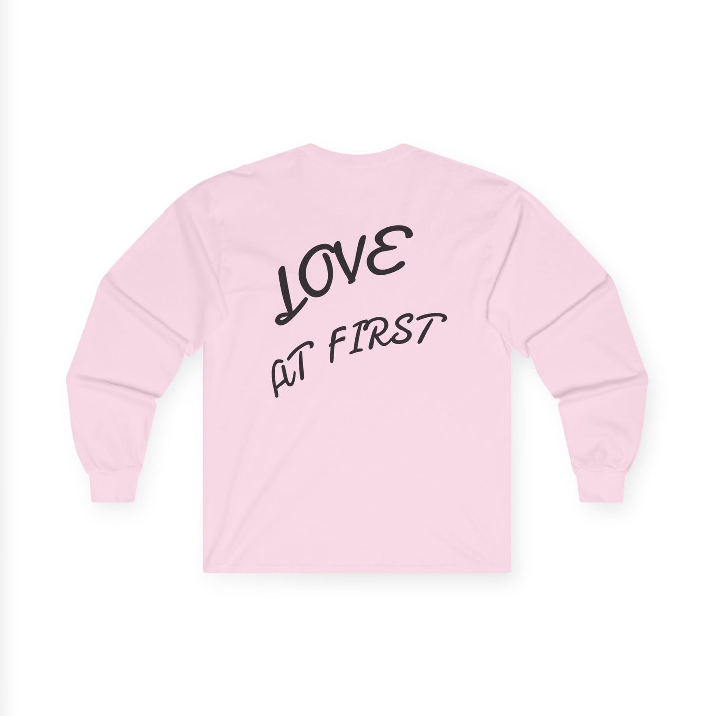 Cotton Long Sleeve Tee - Vampire Panda Love at First Sight Design