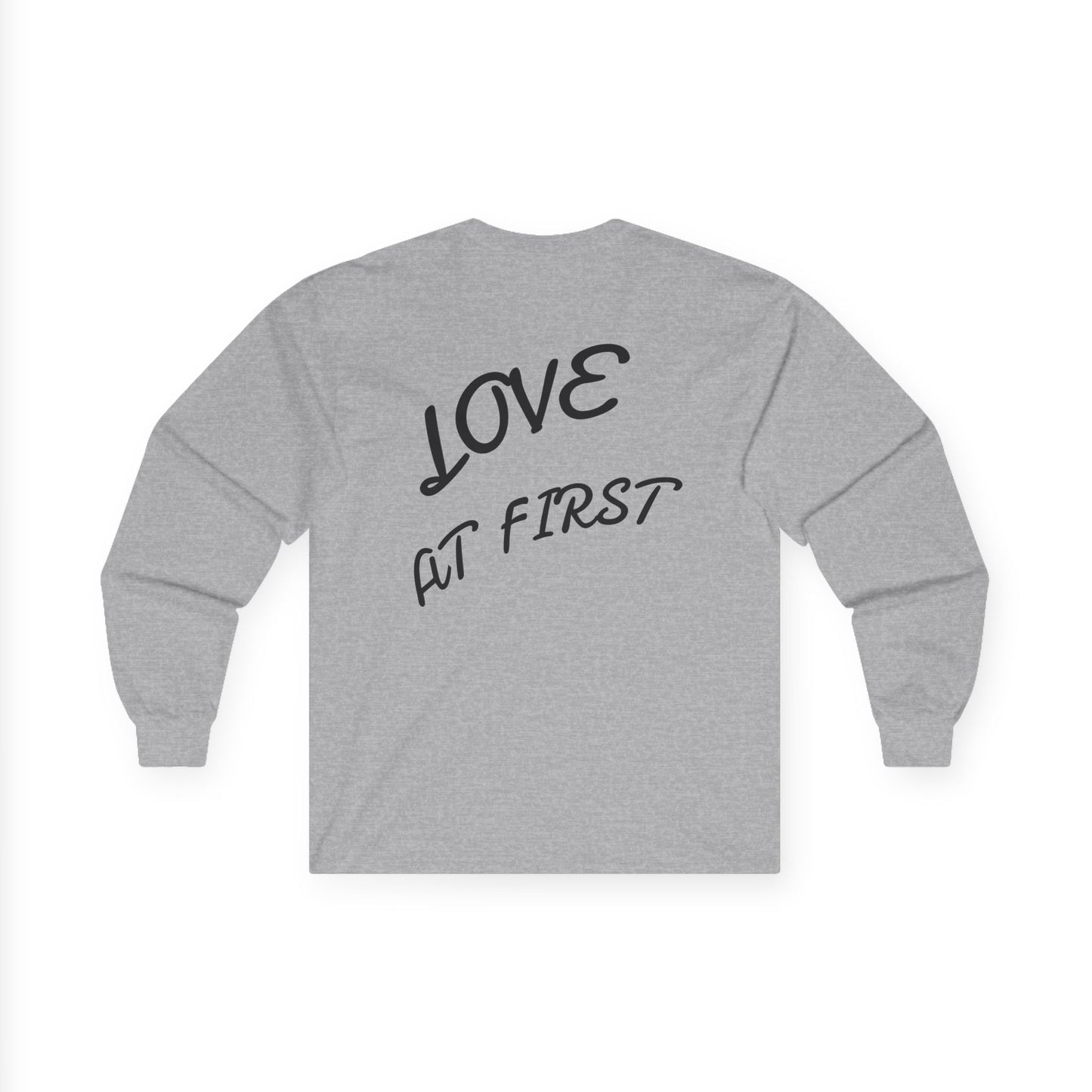 Cotton Long Sleeve Tee - Vampire Panda Love at First Sight Design