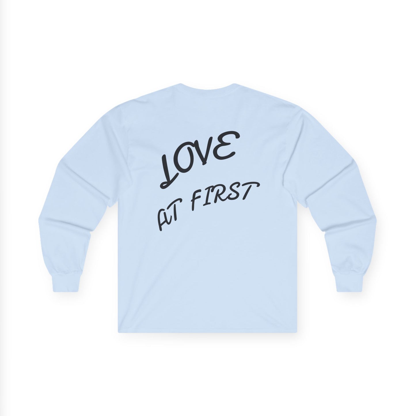 Cotton Long Sleeve Tee - Vampire Panda Love at First Sight Design